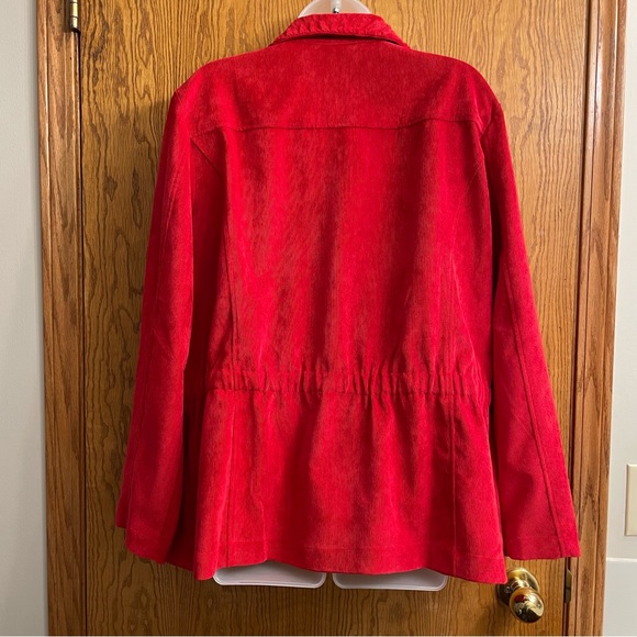 Christopher & Banks Women’s Lightweight Corduroy Jacket Zip Up Sz XL Colour Red - Picture 11 of 17